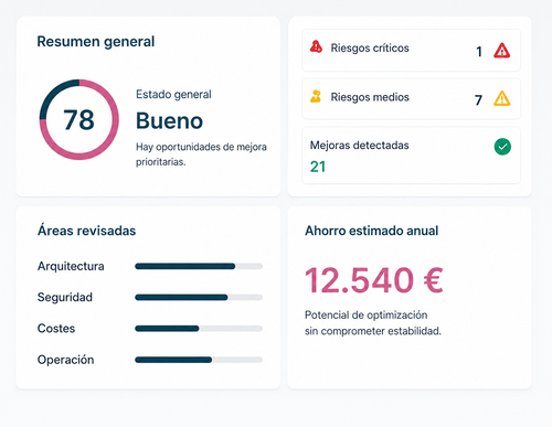 Revisión de infraestructura AWS 1 dashboard doc